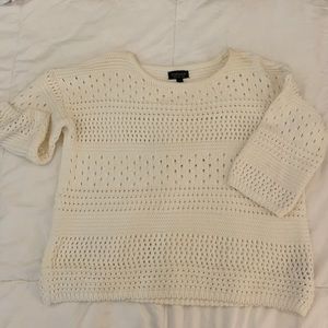 Topshop crochet top, size 6, white.